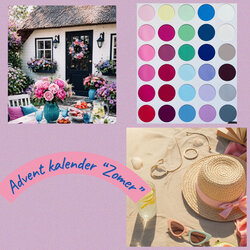 Adventskalender 2026 kleuren type "Zomer"