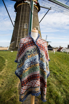 Hindelooper omslagdoek Koperdraadje