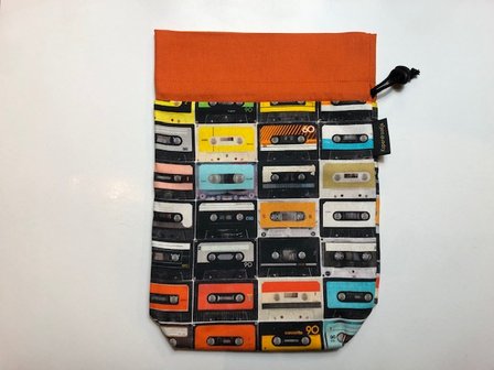 projecttas cassette oranje rand