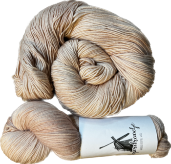 Koperdraadje merino sok "Oosterse klaproos pastel"