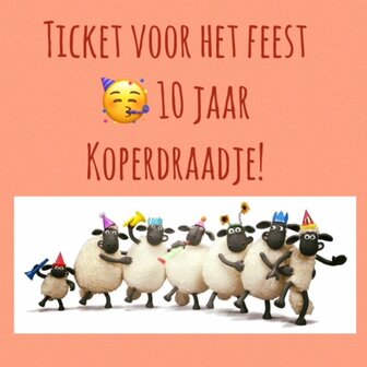 FEEST 10 jaar Koperdraadje ticket