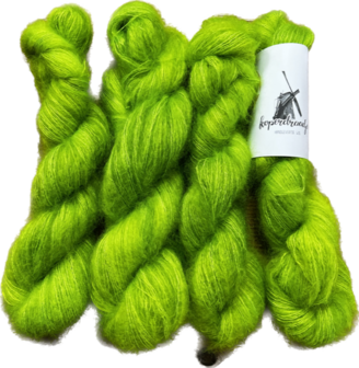 Koperdraadje kid mohair "Fluor groen"