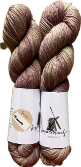 Koperdraadje merino sok &quot;Mauve&quot;