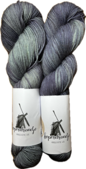 Koperdraadje merino sok High Twist kleur &quot;Onweer&quot;