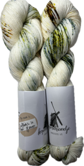 Koperdraadje merino sok Juffertje in het groen