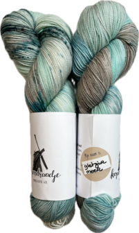 Koperdraadje merino sok HT kleur &quot;Gletsjermeer&quot;