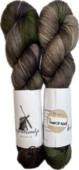 Koperdraadje merino sok HT kleur &quot;Kerstroos&quot;