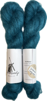 Kid mohair hand geverfd kleur &quot;Blauwe Lagune&quot;