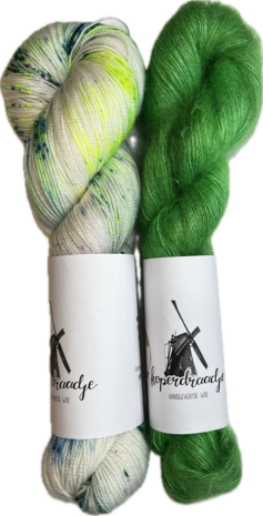 Makkie wol pakket Merino sok/kid mohair, inclusief patroon (NL)