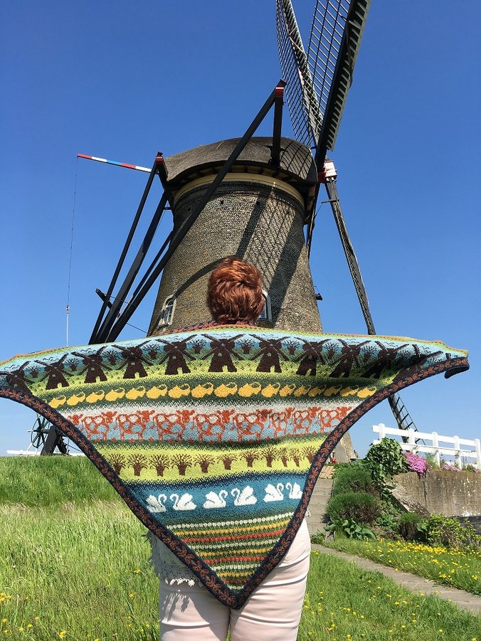 Kinderdijk-shawl