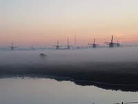 Sprookjesachtige mist, lekker wol verven, schoorsteen vegen