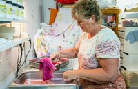 Pepijn, breien, ei ei, uitzicht op.... ganzen