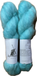 Kid mohair DK Fluff hand geverfd kleur nr 607 licht turquoise