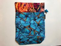 Project tas blauwe vlinders voor een klein brei of haakwerkje Project tas blauwe vlinders voor een klein brei of haakwerkje