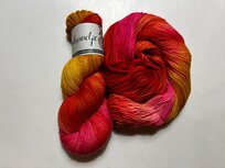 Koperdraadje merino sok kleur "Volg de zon" Koperdraadje merino sok kleur "Volg de zon"