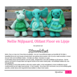 Zijmaakthet Boekje breipatroon Nellie nijlpaard, Floor olifant Zijmaakthet Boekje breipatroon Nellie nijlpaard, Floor olifant