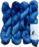 Kid mohair hand geverfd kleur "Pauwblauw" Kid mohair hand geverfd kleur "Pauwblauw"